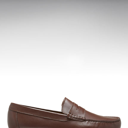 Boat Loafers, Brown Leather