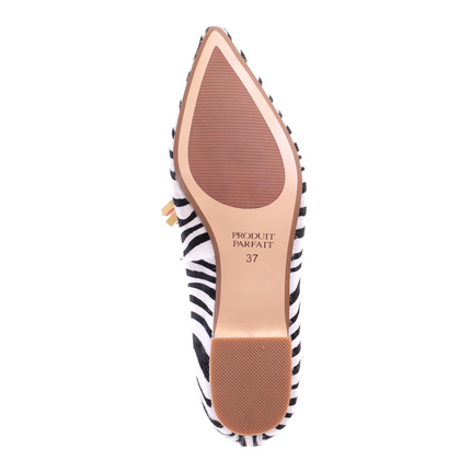 Zebra Print Pointed Toe Ballerina