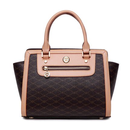 Misty Graceful Glint  Genuine Leather  Handbag  [Made in Italy]