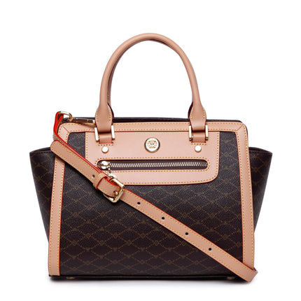Misty Graceful Glint  Genuine Leather  Handbag  [Made in Italy]