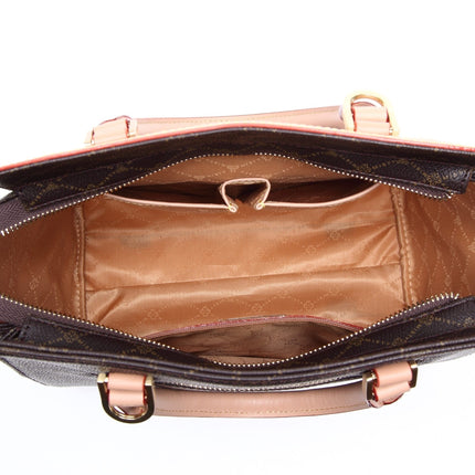 Misty Graceful Glint  Genuine Leather  Handbag  [Made in Italy]