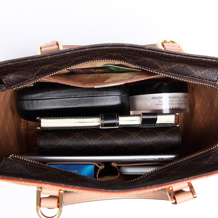 Misty Graceful Glint  Genuine Leather  Handbag  [Made in Italy]