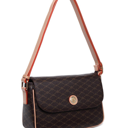 Misty Opulent Oasis  Genuine Leather Crossbody Bag  [Made in Italy]