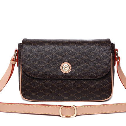 Misty Opulent Oasis  Genuine Leather Crossbody Bag  [Made in Italy]