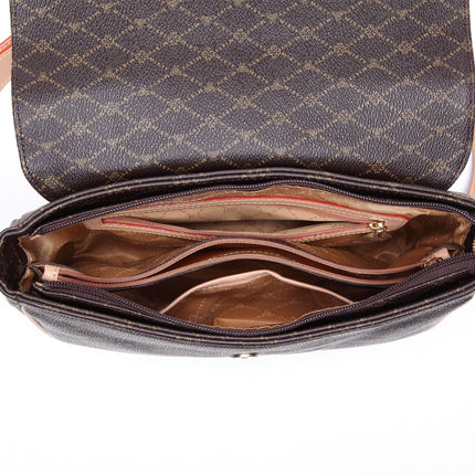 Misty Opulent Oasis  Genuine Leather Crossbody Bag  [Made in Italy]