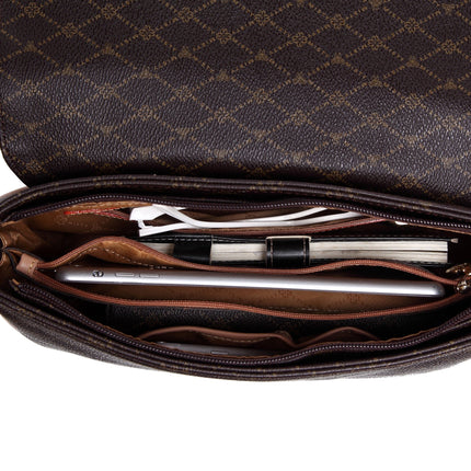 Misty Opulent Oasis  Genuine Leather Crossbody Bag  [Made in Italy]