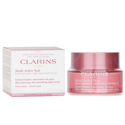 CLARINS - Multi-Active Nuit (Niacinamide + Sea Holly Extract) Skin Renewing Line-Smoothing Night Cream All Skin Types
