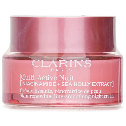 CLARINS - Multi-Active Nuit (Niacinamide + Sea Holly Extract) Skin Renewing Line-Smoothing Night Cream All Skin Types