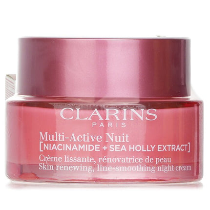 CLARINS - Multi-Active Nuit (Niacinamide + Sea Holly Extract) Skin Renewing Line-Smoothing Night Cream Dry Skin