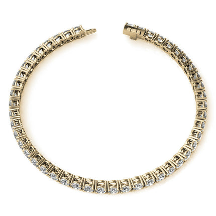 6.5 CTW Lab Grown Diamond (G/Vs) Tennis Bracelet in Choice of 14k White or Yellow Gold - AGI Certified