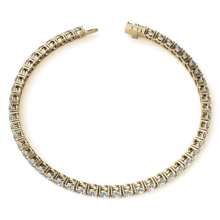 8.5 CTW Lab Grown Diamond Tennis Bracelet in 14kt White/Yellow Gold (G/Vs) AGI Certified