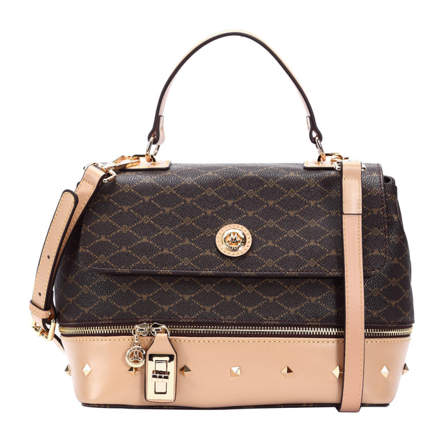 Misty Sovereign Chic  Genuine Leather Handbag  [Made in Italy]