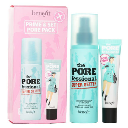 BENEFIT - Prime & Set Pore Pack: The Porefessional Smoothing Face Primer + Super Setter Long Lasting Makeup Setting Spray