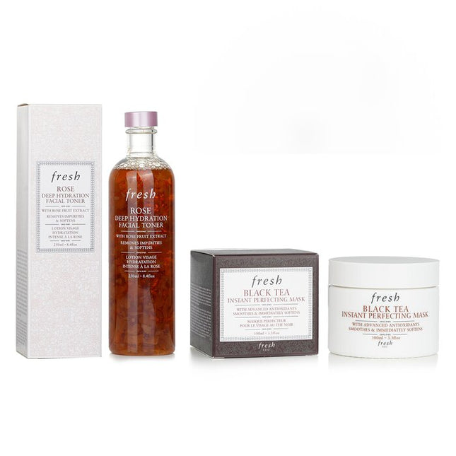 FRESH - Fresh Black Tea Instant Perfecting Mask + Rose Deep Hydration Facial Toner