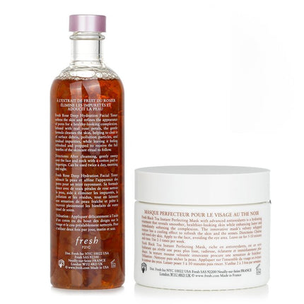 FRESH - Fresh Black Tea Instant Perfecting Mask + Rose Deep Hydration Facial Toner