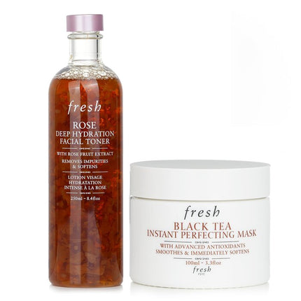 FRESH - Fresh Black Tea Instant Perfecting Mask + Rose Deep Hydration Facial Toner