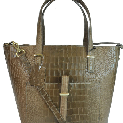 Misty Croci Beau  Genuine Leather Tote  [Made in Italy]
