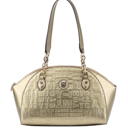 Misty Metallic Shine  Genuine Leather Bag   [Made in Italy]