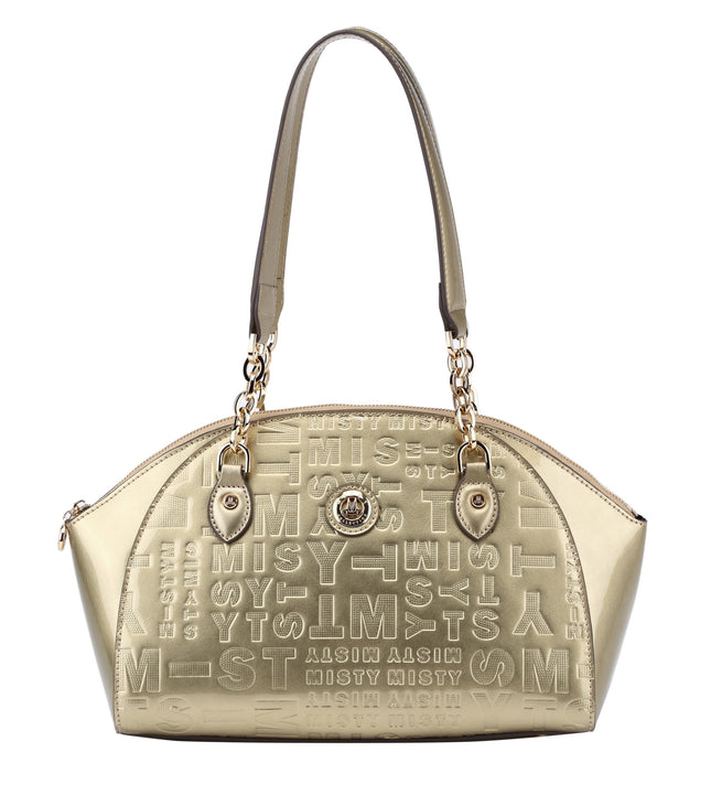 Misty Metallic Shine  Genuine Leather Bag   [Made in Italy]