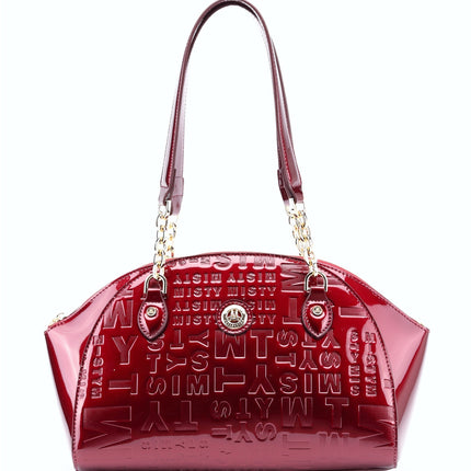 Misty Metallic Shine  Genuine Leather Bag   [Made in Italy]