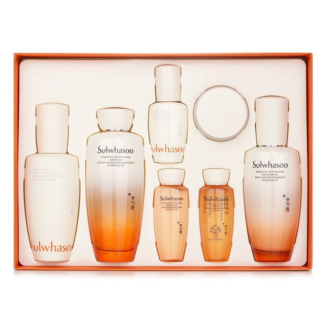 SULWHASOO - Essential First Care Set: First Care Activating Serum VI 90ml+Essential Revitalizing Emulsion EX 125ml+Essential Rev