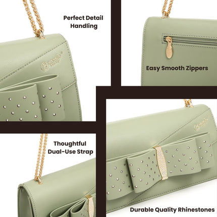 Brangio Chic Bow Accent Evening Bag