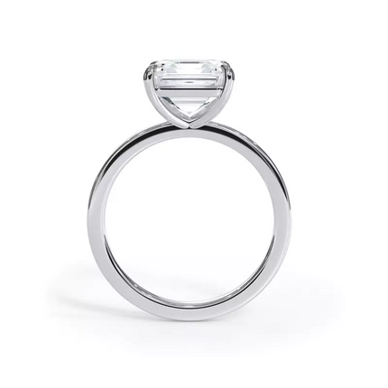 AGI Certified 3 CTW Lab Grown Diamond Solitaire Engagement Ring – G-Vs Clarity, 14K White Gold