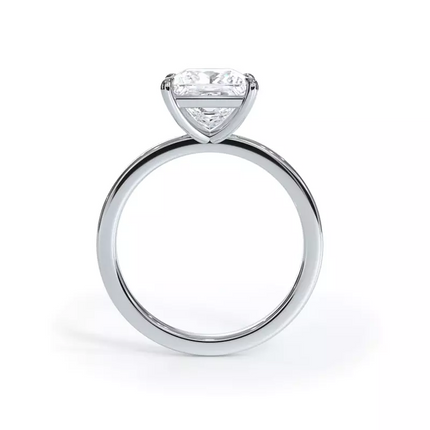 AGI Certified 3 CTW Lab Grown Diamond Solitaire Engagement Ring – G-Vs Clarity, 14K White Gold