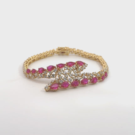 Baroness Tennis Bracelet Ruby Gold