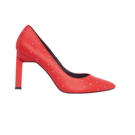 Callisia Brushed Black Leather Pumps – 9.5cm High Heel