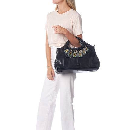Feather Black Tote