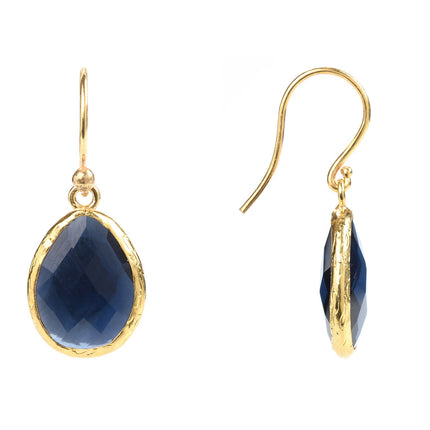 Petite Drop Earrings Sapphire Hydro Gold