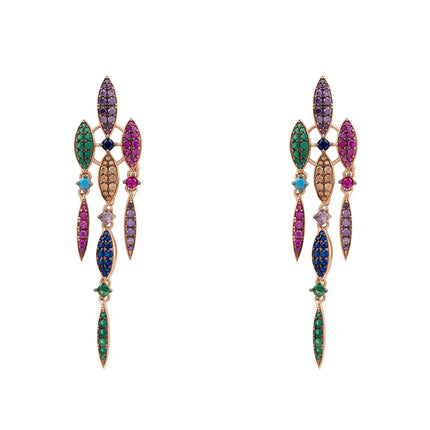 Valencia Rainbow Earrings Rosegold