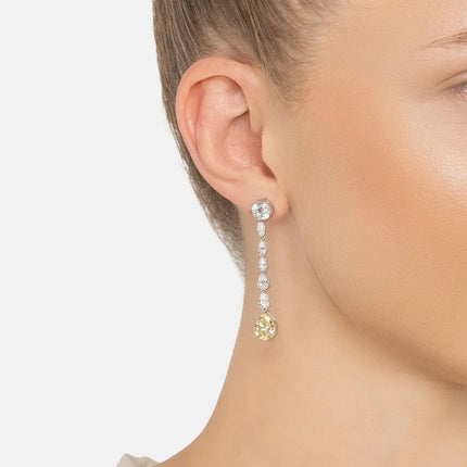 Blanchett Drop Earrings Yellow Topaz Silver