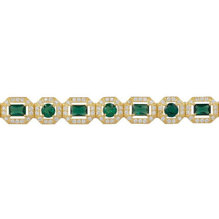 Whistledown Emerald Gemstone Bracelet Gold