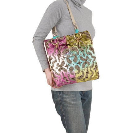 Baroque Teal Small Tote