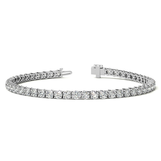 8.5 CTW Lab Grown Diamond Tennis Bracelet in 14kt White/Yellow Gold (G/Vs) AGI Certified