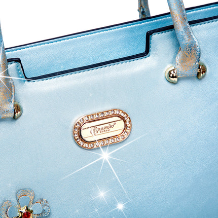 Brangio Italy Silver Bloom Tote