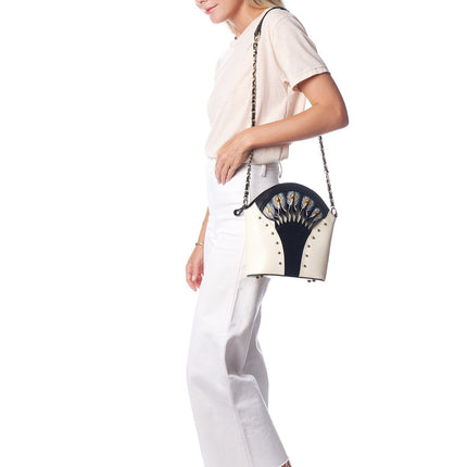 Feather White Shoulder Bag