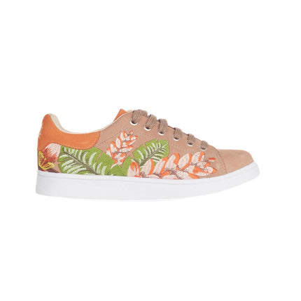 Floral Embroidered Suede Sneakers – Artisan Women