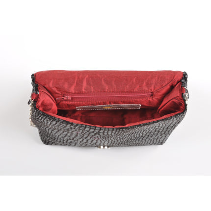Boa Black Square Clutch