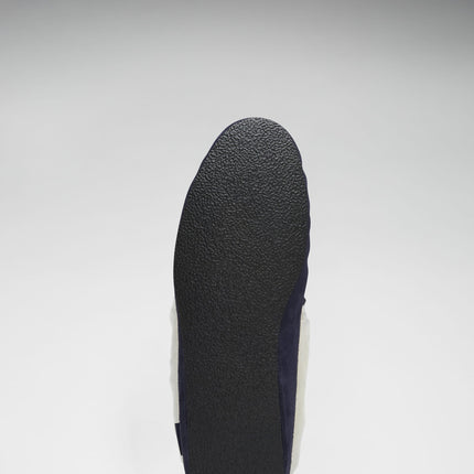 Slippers, Sheepskin, Navy Blue Suede