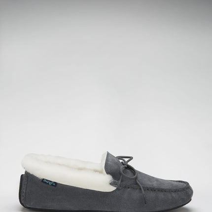 Slippers, Sheepskin, Slate Grey Suede
