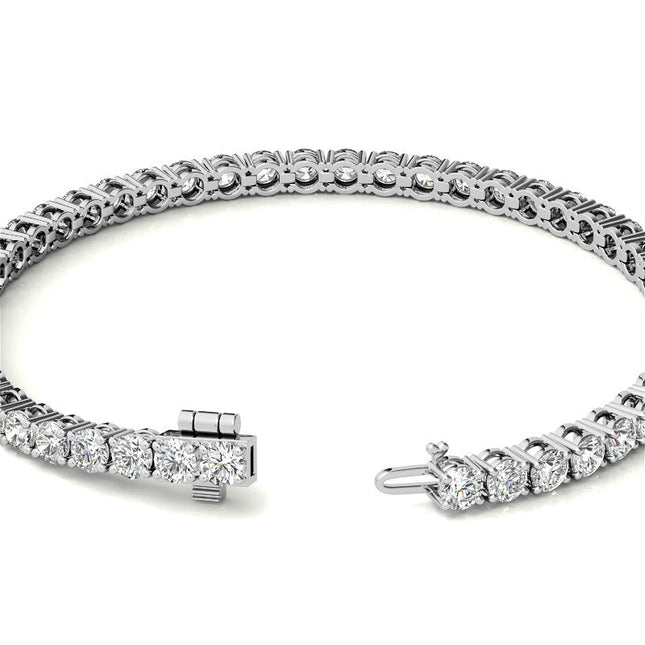 6.5 CTW Lab Grown Diamond (G/Vs) Tennis Bracelet in Choice of 14k White or Yellow Gold - AGI Certified