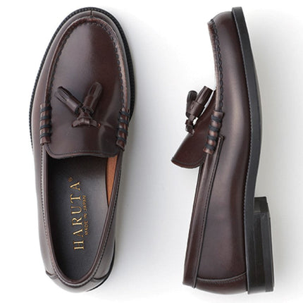 HARUTA Tassel Loafer-Men-907 D.BROWN