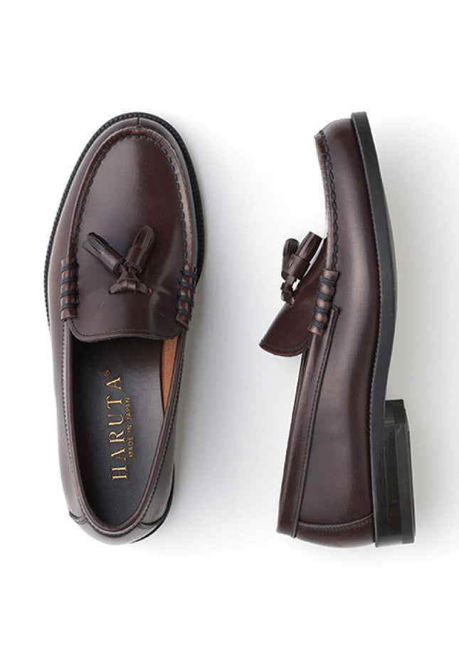 HARUTA Tassel Loafer-Men-907 D.BROWN