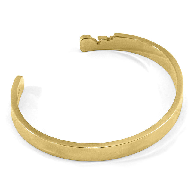 Axton Anchor Cutout Wayfarer 9ct Yellow Gold Bangle