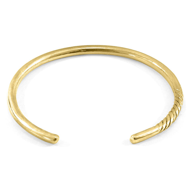 Byron Quarter Rope Wayfarer 9ct Yellow Gold Bangle