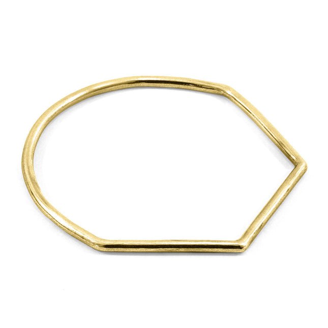 Rowe Half Circle Geometric 9ct Yellow Gold Bangle
