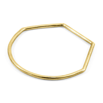 Rowe Half Circle Geometric 9ct Yellow Gold Bangle